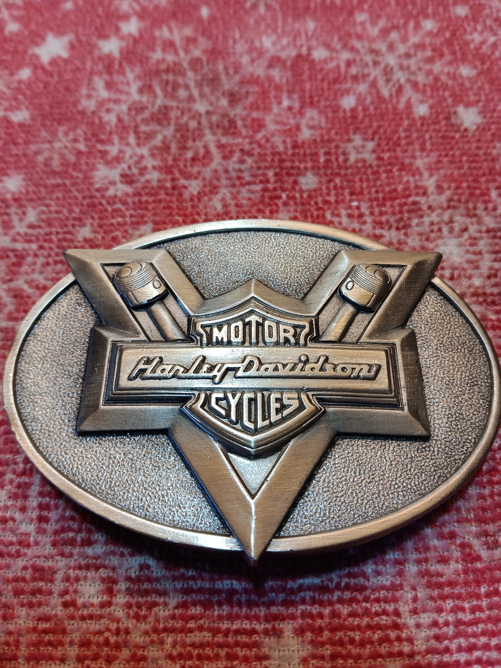 Harley-Davidson Silver Motorcycle Emblem Belt Buckle